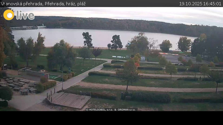 Vranovská přehrada - Přehrada, hráz, pláž - 19.10.2025 v 16:45 Vranovská přehrada - Přehrada, hráz, pláž - 19.10.2025 v 16:45