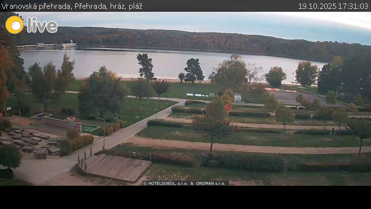 Vranovská přehrada - Přehrada, hráz, pláž - 19.10.2025 v 17:31 Vranovská přehrada - Přehrada, hráz, pláž - 19.10.2025 v 17:31