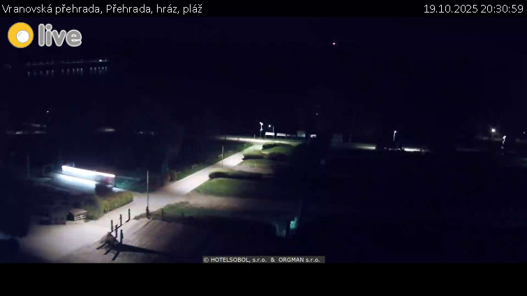 Vranovská přehrada - Přehrada, hráz, pláž - 19.10.2025 v 20:30 Vranovská přehrada - Přehrada, hráz, pláž - 19.10.2025 v 20:30