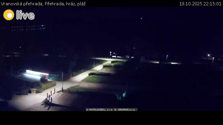 Vranovská přehrada - Přehrada, hráz, pláž - 19.10.2025 v 22:15 Vranovská přehrada - Přehrada, hráz, pláž - 19.10.2025 v 22:15