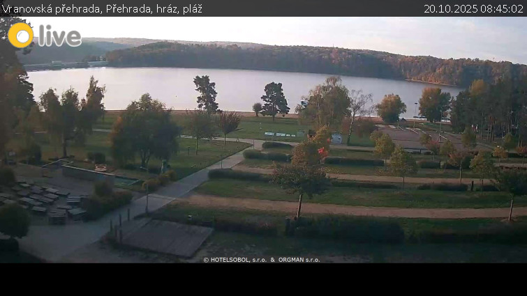 Vranovská přehrada - Přehrada, hráz, pláž - 20.10.2025 v 08:45 Vranovská přehrada - Přehrada, hráz, pláž - 20.10.2025 v 08:45