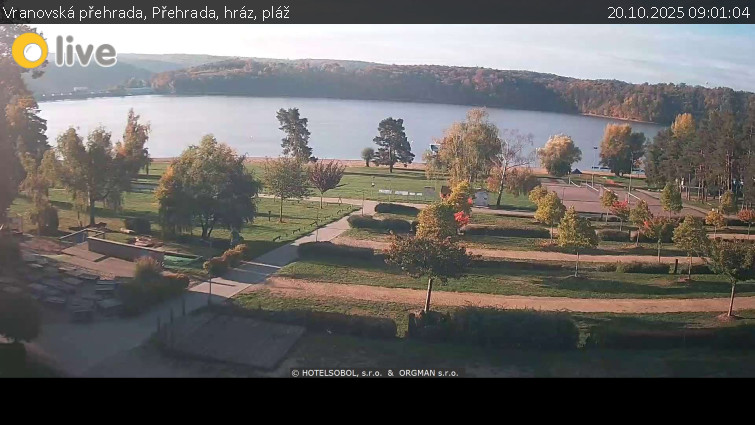Vranovská přehrada - Přehrada, hráz, pláž - 20.10.2025 v 09:01 Vranovská přehrada - Přehrada, hráz, pláž - 20.10.2025 v 09:01