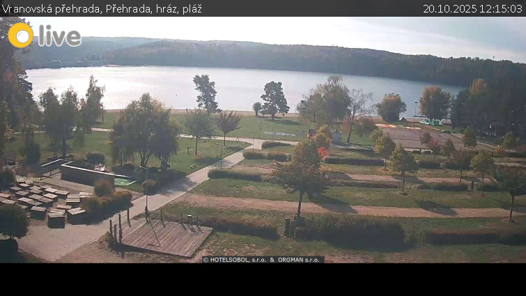 Vranovská přehrada - Přehrada, hráz, pláž - 20.10.2025 v 12:15 Vranovská přehrada - Přehrada, hráz, pláž - 20.10.2025 v 12:15