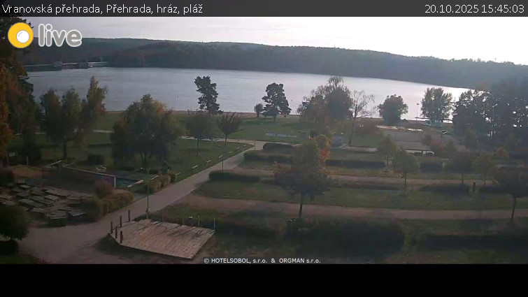 Vranovská přehrada - Přehrada, hráz, pláž - 20.10.2025 v 15:45 Vranovská přehrada - Přehrada, hráz, pláž - 20.10.2025 v 15:45