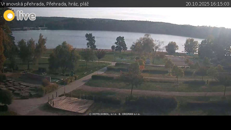 Vranovská přehrada - Přehrada, hráz, pláž - 20.10.2025 v 16:15 Vranovská přehrada - Přehrada, hráz, pláž - 20.10.2025 v 16:15