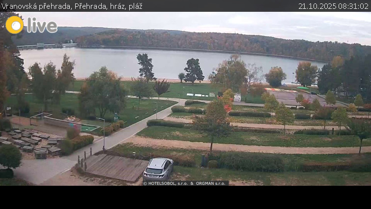 Vranovská přehrada - Přehrada, hráz, pláž - 21.10.2025 v 08:31 Vranovská přehrada - Přehrada, hráz, pláž - 21.10.2025 v 08:31