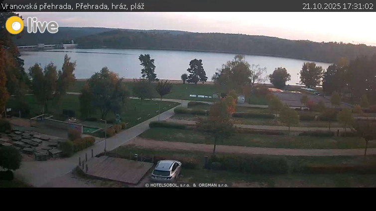 Vranovská přehrada - Přehrada, hráz, pláž - 21.10.2025 v 17:31 Vranovská přehrada - Přehrada, hráz, pláž - 21.10.2025 v 17:31
