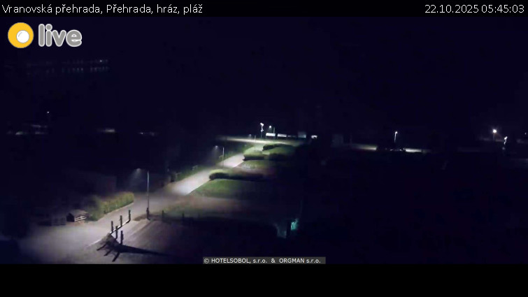 Vranovská přehrada - Přehrada, hráz, pláž - 22.10.2025 v 05:45 Vranovská přehrada - Přehrada, hráz, pláž - 22.10.2025 v 05:45