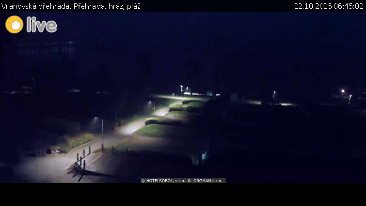 Vranovská přehrada - Přehrada, hráz, pláž - 22.10.2025 v 06:45 Vranovská přehrada - Přehrada, hráz, pláž - 22.10.2025 v 06:45