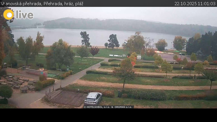 Vranovská přehrada - Přehrada, hráz, pláž - 22.10.2025 v 11:01 Vranovská přehrada - Přehrada, hráz, pláž - 22.10.2025 v 11:01