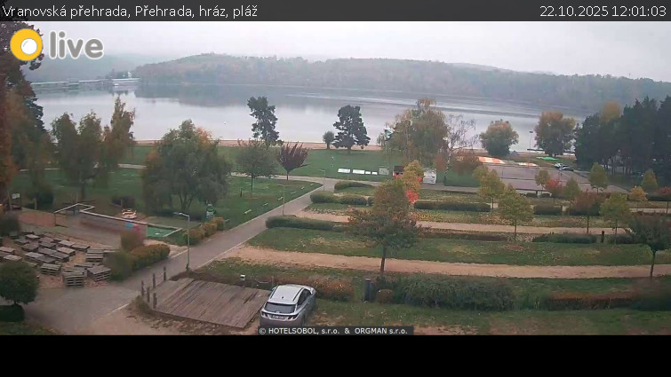 Vranovská přehrada - Přehrada, hráz, pláž - 22.10.2025 v 12:01 Vranovská přehrada - Přehrada, hráz, pláž - 22.10.2025 v 12:01
