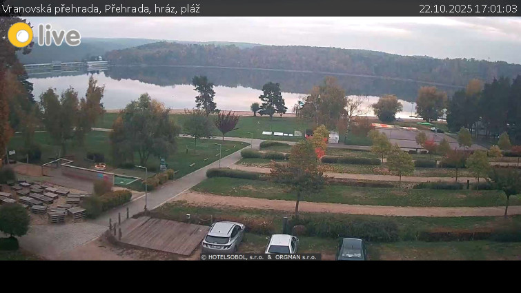 Vranovská přehrada - Přehrada, hráz, pláž - 22.10.2025 v 17:01 Vranovská přehrada - Přehrada, hráz, pláž - 22.10.2025 v 17:01