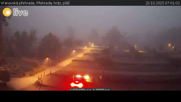 Vranovská přehrada - Přehrada, hráz, pláž - 23.10.2025 v 07:01 Vranovská přehrada - Přehrada, hráz, pláž - 23.10.2025 v 07:01