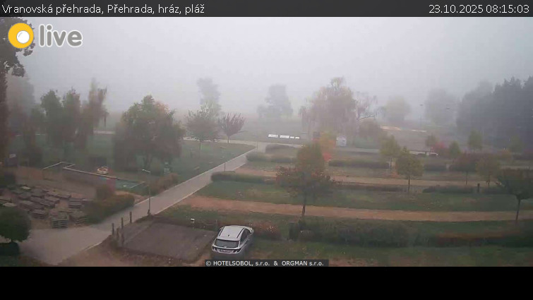 Vranovská přehrada - Přehrada, hráz, pláž - 23.10.2025 v 08:15 Vranovská přehrada - Přehrada, hráz, pláž - 23.10.2025 v 08:15