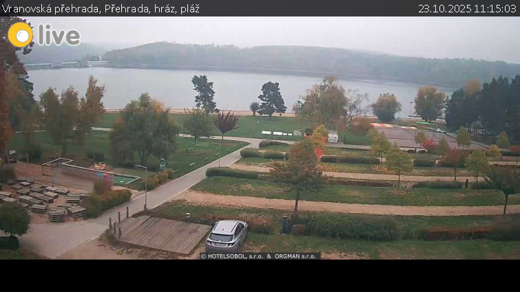 Vranovská přehrada - Přehrada, hráz, pláž - 23.10.2025 v 11:15 Vranovská přehrada - Přehrada, hráz, pláž - 23.10.2025 v 11:15