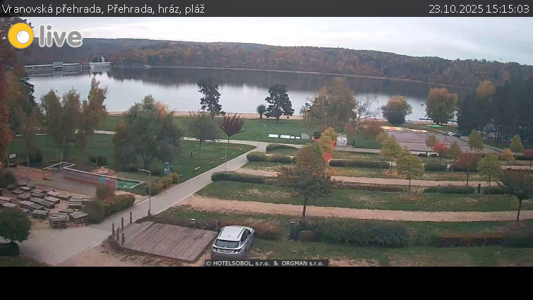 Vranovská přehrada - Přehrada, hráz, pláž - 23.10.2025 v 15:15 Vranovská přehrada - Přehrada, hráz, pláž - 23.10.2025 v 15:15