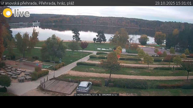 Vranovská přehrada - Přehrada, hráz, pláž - 23.10.2025 v 15:31 Vranovská přehrada - Přehrada, hráz, pláž - 23.10.2025 v 15:31