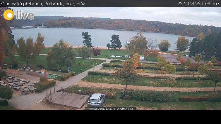 Vranovská přehrada - Přehrada, hráz, pláž - 23.10.2025 v 17:31 Vranovská přehrada - Přehrada, hráz, pláž - 23.10.2025 v 17:31
