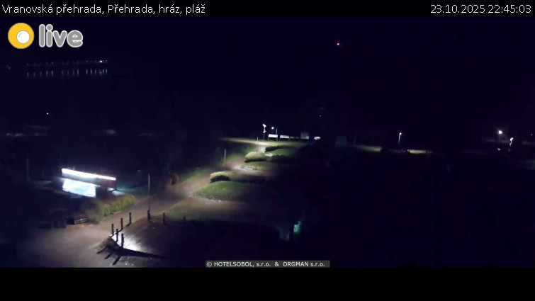 Vranovská přehrada - Přehrada, hráz, pláž - 23.10.2025 v 22:45 Vranovská přehrada - Přehrada, hráz, pláž - 23.10.2025 v 22:45