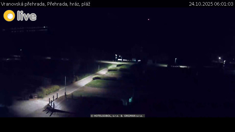 Vranovská přehrada - Přehrada, hráz, pláž - 24.10.2025 v 06:01 Vranovská přehrada - Přehrada, hráz, pláž - 24.10.2025 v 06:01