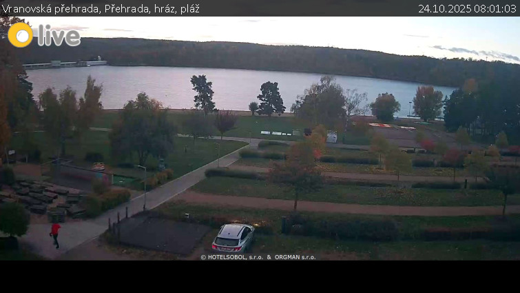 Vranovská přehrada - Přehrada, hráz, pláž - 24.10.2025 v 08:01 Vranovská přehrada - Přehrada, hráz, pláž - 24.10.2025 v 08:01