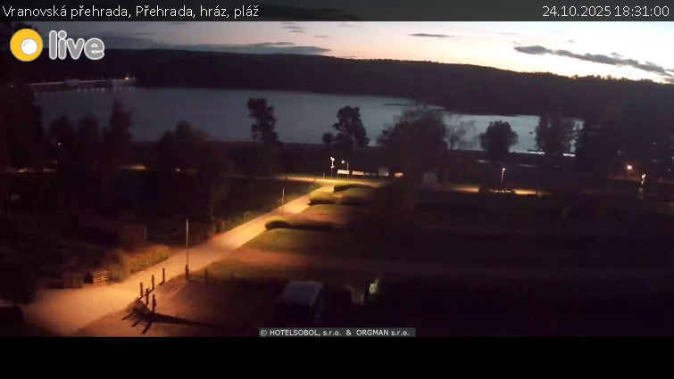Vranovská přehrada - Přehrada, hráz, pláž - 24.10.2025 v 18:31 Vranovská přehrada - Přehrada, hráz, pláž - 24.10.2025 v 18:31