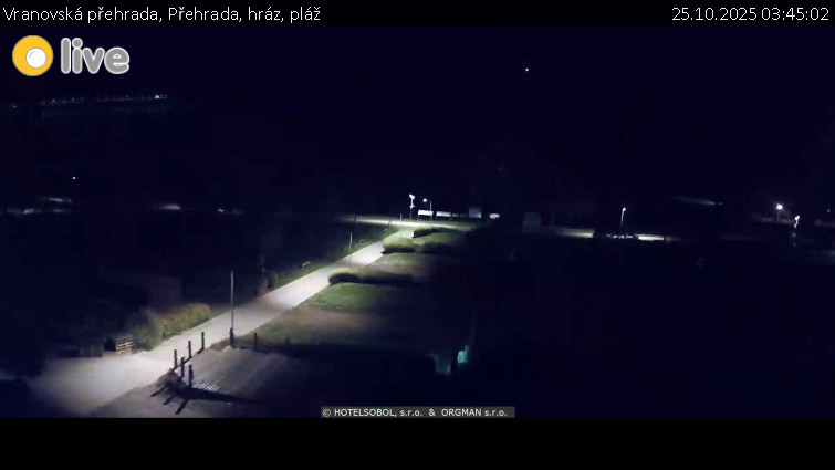 Vranovská přehrada - Přehrada, hráz, pláž - 25.10.2025 v 03:45 Vranovská přehrada - Přehrada, hráz, pláž - 25.10.2025 v 03:45