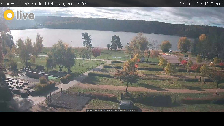 Vranovská přehrada - Přehrada, hráz, pláž - 25.10.2025 v 11:01 Vranovská přehrada - Přehrada, hráz, pláž - 25.10.2025 v 11:01