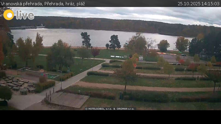 Vranovská přehrada - Přehrada, hráz, pláž - 25.10.2025 v 14:15 Vranovská přehrada - Přehrada, hráz, pláž - 25.10.2025 v 14:15