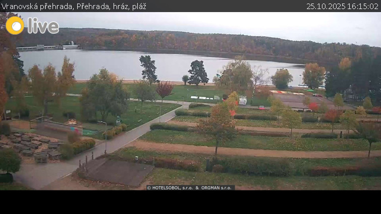 Vranovská přehrada - Přehrada, hráz, pláž - 25.10.2025 v 16:15 Vranovská přehrada - Přehrada, hráz, pláž - 25.10.2025 v 16:15