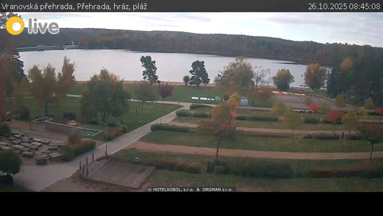 Vranovská přehrada - Přehrada, hráz, pláž - 26.10.2025 v 08:45 Vranovská přehrada - Přehrada, hráz, pláž - 26.10.2025 v 08:45