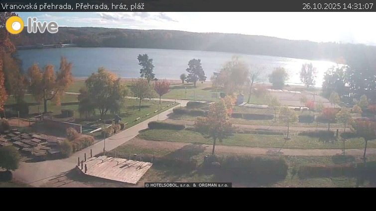 Vranovská přehrada - Přehrada, hráz, pláž - 26.10.2025 v 14:31 Vranovská přehrada - Přehrada, hráz, pláž - 26.10.2025 v 14:31