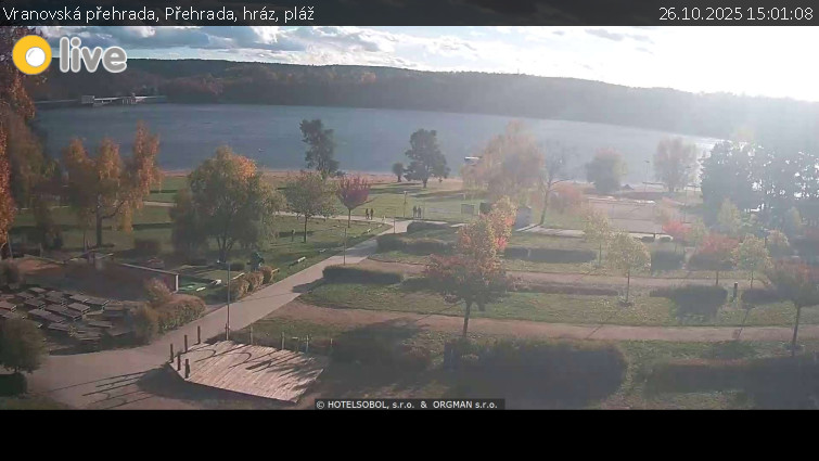 Vranovská přehrada - Přehrada, hráz, pláž - 26.10.2025 v 15:01 Vranovská přehrada - Přehrada, hráz, pláž - 26.10.2025 v 15:01