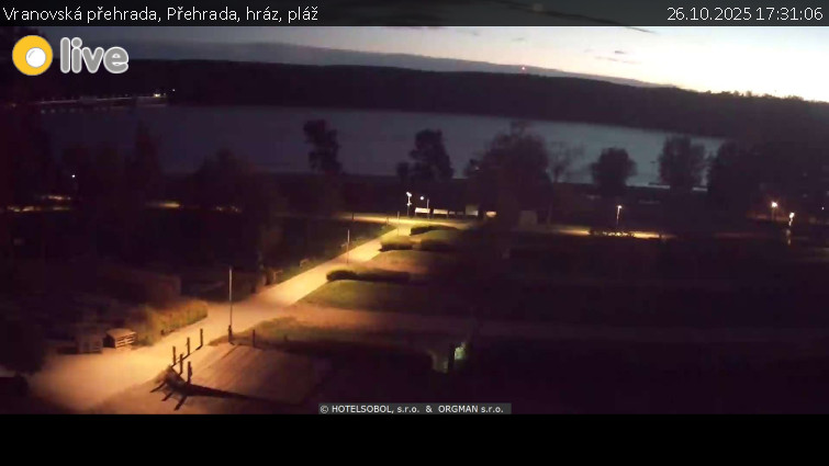 Vranovská přehrada - Přehrada, hráz, pláž - 26.10.2025 v 17:31 Vranovská přehrada - Přehrada, hráz, pláž - 26.10.2025 v 17:31