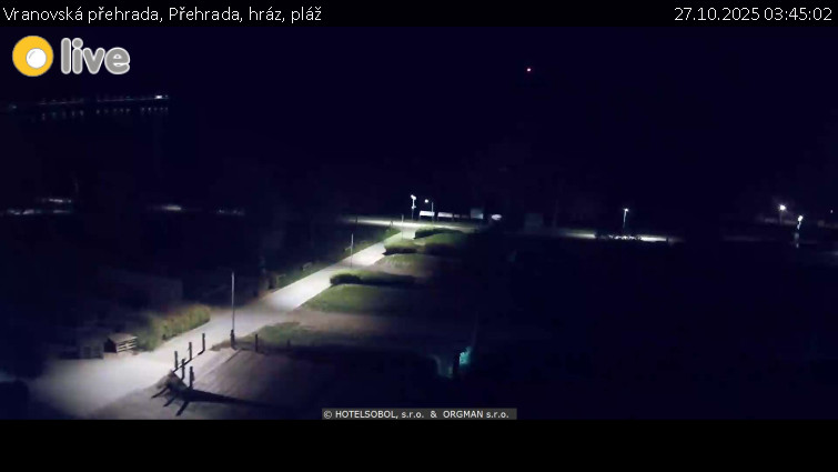 Vranovská přehrada - Přehrada, hráz, pláž - 27.10.2025 v 03:45 Vranovská přehrada - Přehrada, hráz, pláž - 27.10.2025 v 03:45