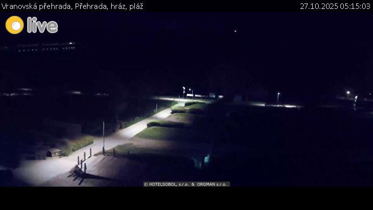 Vranovská přehrada - Přehrada, hráz, pláž - 27.10.2025 v 05:15 Vranovská přehrada - Přehrada, hráz, pláž - 27.10.2025 v 05:15