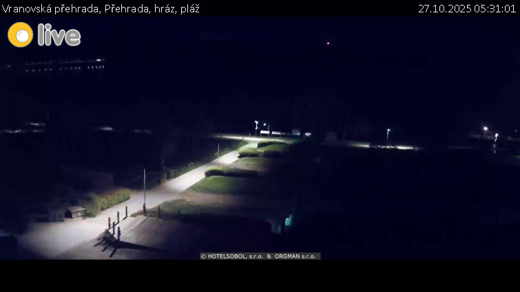 Vranovská přehrada - Přehrada, hráz, pláž - 27.10.2025 v 05:31 Vranovská přehrada - Přehrada, hráz, pláž - 27.10.2025 v 05:31