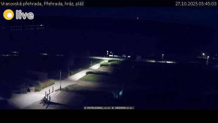 Vranovská přehrada - Přehrada, hráz, pláž - 27.10.2025 v 05:45 Vranovská přehrada - Přehrada, hráz, pláž - 27.10.2025 v 05:45