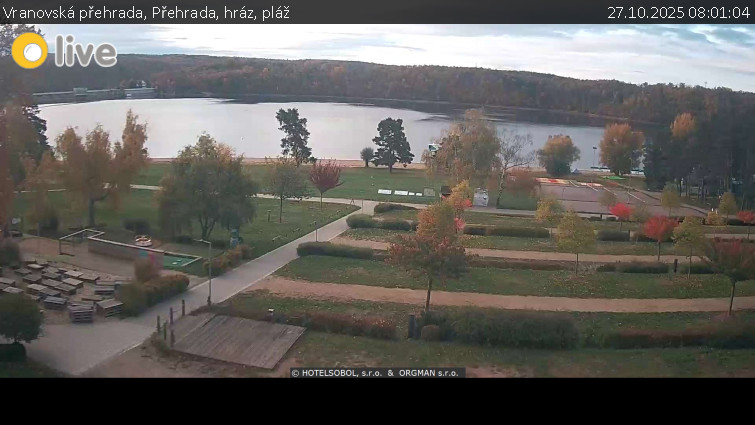 Vranovská přehrada - Přehrada, hráz, pláž - 27.10.2025 v 08:01 Vranovská přehrada - Přehrada, hráz, pláž - 27.10.2025 v 08:01