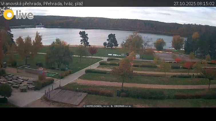 Vranovská přehrada - Přehrada, hráz, pláž - 27.10.2025 v 08:15 Vranovská přehrada - Přehrada, hráz, pláž - 27.10.2025 v 08:15