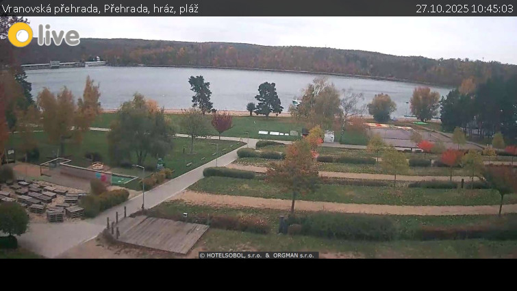 Vranovská přehrada - Přehrada, hráz, pláž - 27.10.2025 v 10:45 Vranovská přehrada - Přehrada, hráz, pláž - 27.10.2025 v 10:45