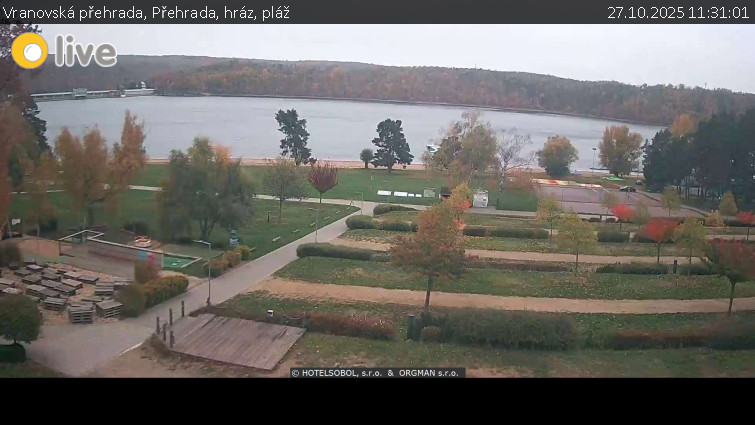 Vranovská přehrada - Přehrada, hráz, pláž - 27.10.2025 v 11:31 Vranovská přehrada - Přehrada, hráz, pláž - 27.10.2025 v 11:31