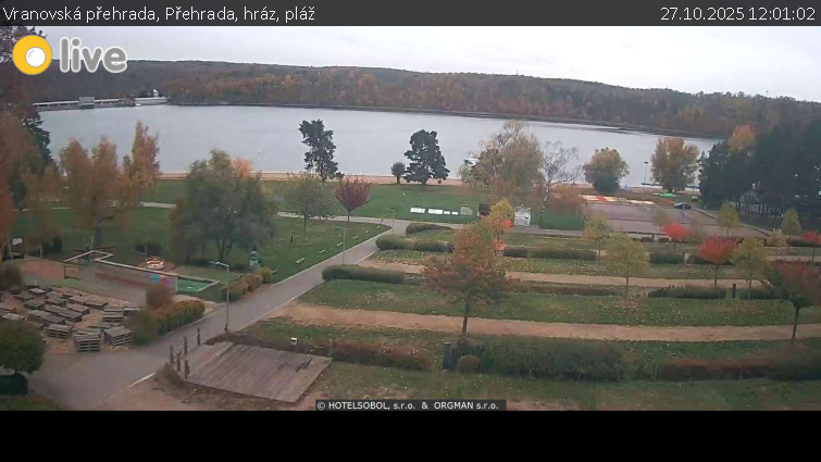 Vranovská přehrada - Přehrada, hráz, pláž - 27.10.2025 v 12:01 Vranovská přehrada - Přehrada, hráz, pláž - 27.10.2025 v 12:01