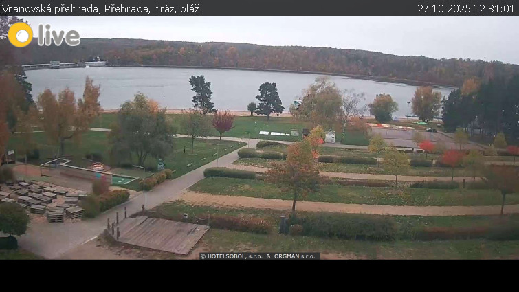 Vranovská přehrada - Přehrada, hráz, pláž - 27.10.2025 v 12:31 Vranovská přehrada - Přehrada, hráz, pláž - 27.10.2025 v 12:31