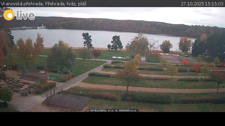 Vranovská přehrada - Přehrada, hráz, pláž - 27.10.2025 v 15:15 Vranovská přehrada - Přehrada, hráz, pláž - 27.10.2025 v 15:15