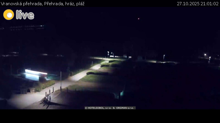 Vranovská přehrada - Přehrada, hráz, pláž - 27.10.2025 v 21:01 Vranovská přehrada - Přehrada, hráz, pláž - 27.10.2025 v 21:01