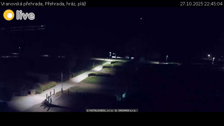 Vranovská přehrada - Přehrada, hráz, pláž - 27.10.2025 v 22:45 Vranovská přehrada - Přehrada, hráz, pláž - 27.10.2025 v 22:45