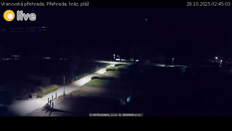 Vranovská přehrada - Přehrada, hráz, pláž - 28.10.2025 v 02:45 Vranovská přehrada - Přehrada, hráz, pláž - 28.10.2025 v 02:45
