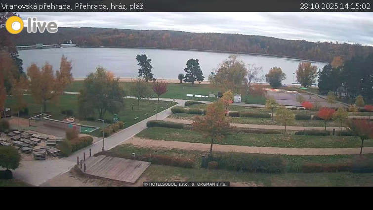 Vranovská přehrada - Přehrada, hráz, pláž - 28.10.2025 v 14:15 Vranovská přehrada - Přehrada, hráz, pláž - 28.10.2025 v 14:15