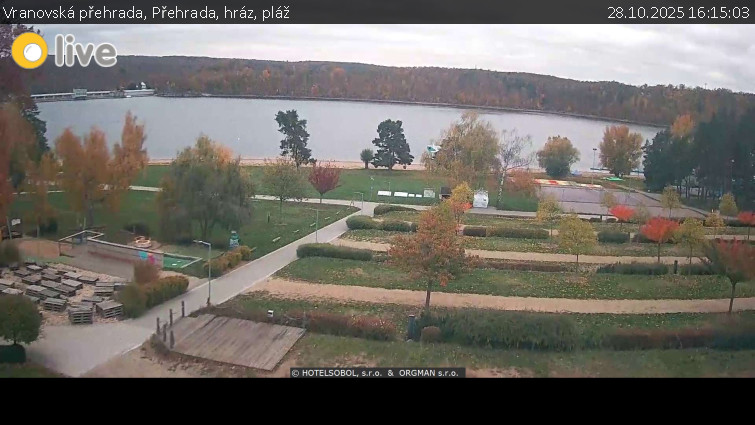 Vranovská přehrada - Přehrada, hráz, pláž - 28.10.2025 v 16:15 Vranovská přehrada - Přehrada, hráz, pláž - 28.10.2025 v 16:15